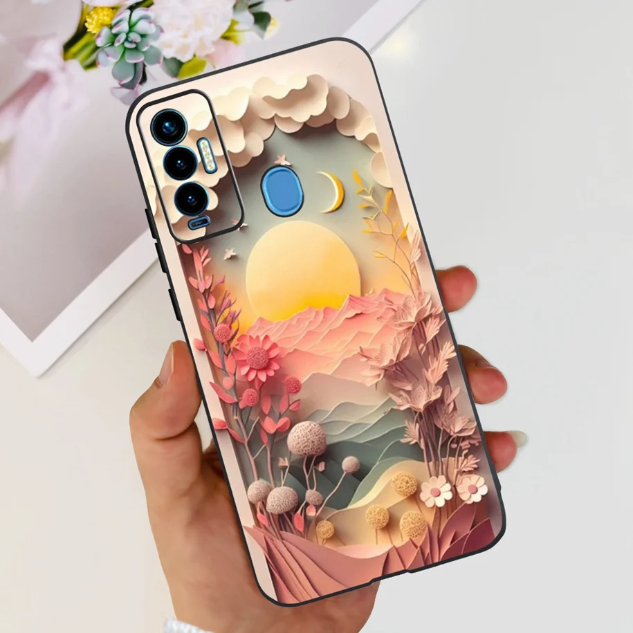 For Tecno Camon 18i Case CG6 Cute Panda Butterfly Cartoon Soft Silicone TPU Cover Tenco Phone Camon18i Fundas