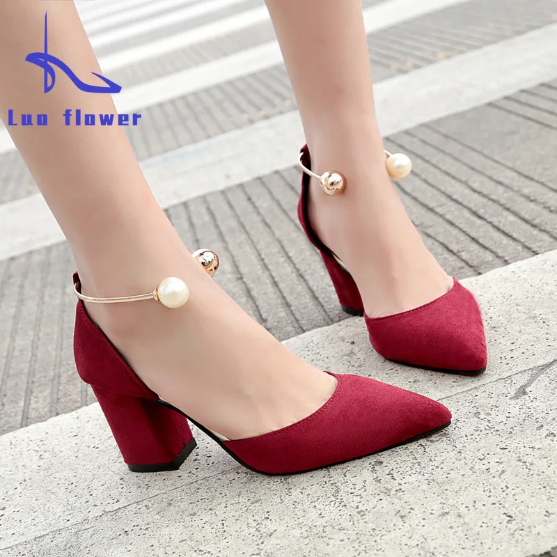 

Pumps Elegant Sweet Pearl High Heel Fashion Women's Sandals 2022 Summer Chunky Heel Women Fashion Woman Weddings Bridal Shoes T