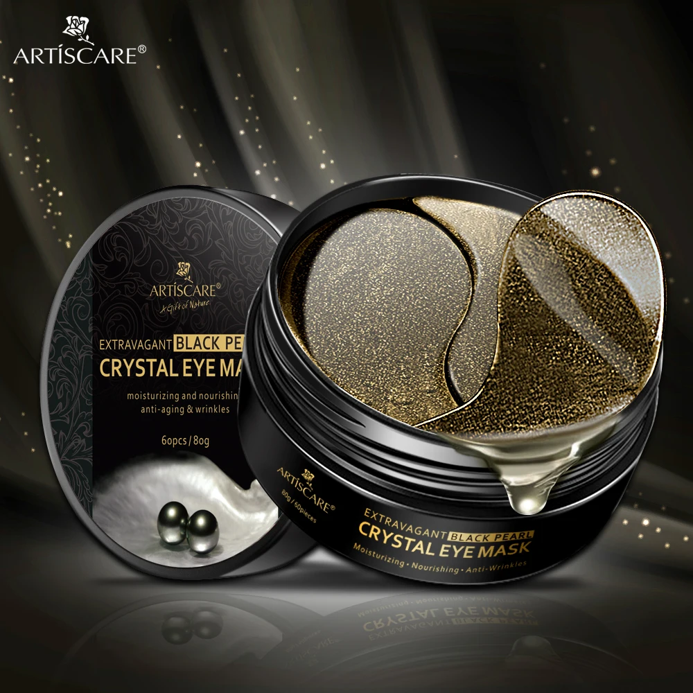 

Eye Masks Black Pearl Eye Patches Remover Dark Circles Anti Wrinkles Collagen Under Eye Korean Skin Care Products
