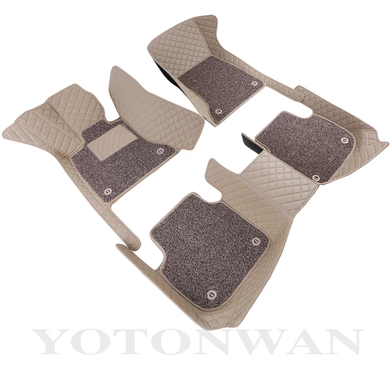 

YOTONWAN Double layer custom car mat for Volvo All Models s60 v40 xc70 v50 xc60 v60 v70 s80 xc90 v50 c30 s40 Car-Styling