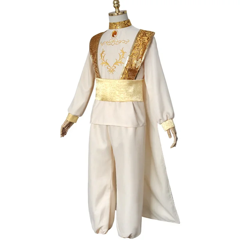 Лампа Аладдина Принц Аладдин Костюм Косплей Мужской Топ Брюки Шляпа Наряды