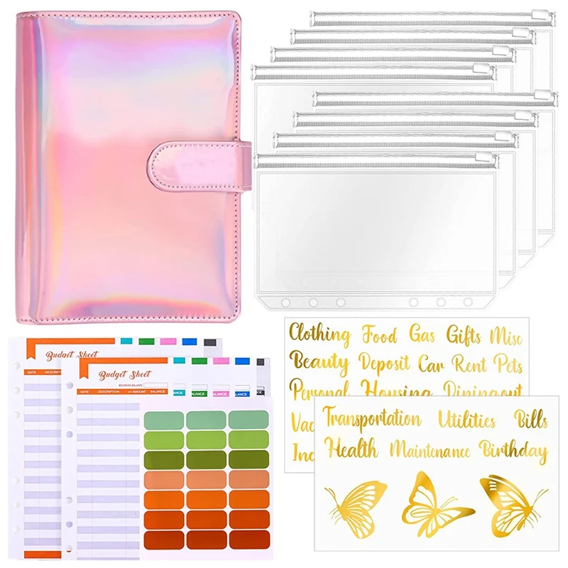 

Budget Binder With Cash Envelope,Money Saving Binder,Budget Cash Envelope,Cash Storage Bag, Money Saving Budget Binder
