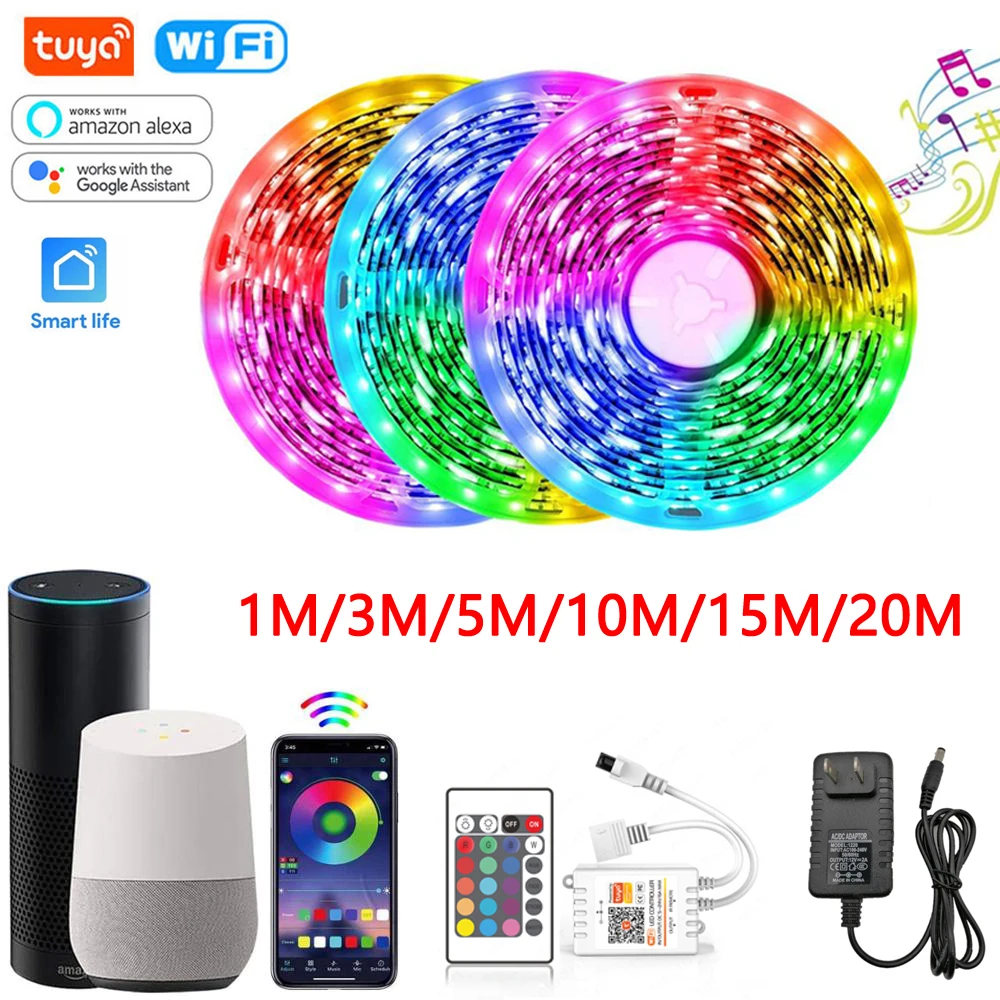 Светодиодная ленсветильник RGB 12 В с Wi-Fi-контроллером светодиодная лампа 5050