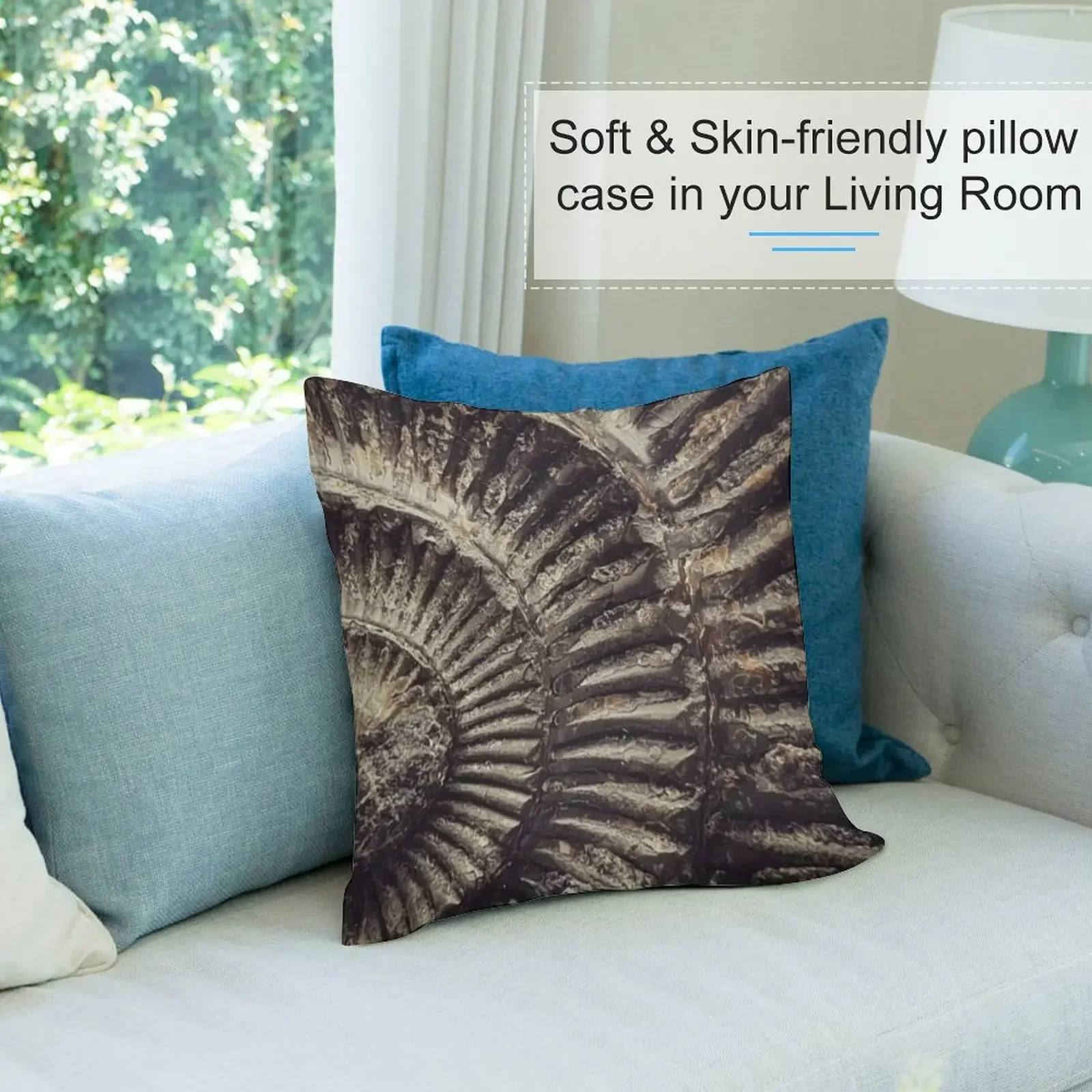 Темно-белый амоннис ископаемая декоративная подушка подушки для дивана чехол