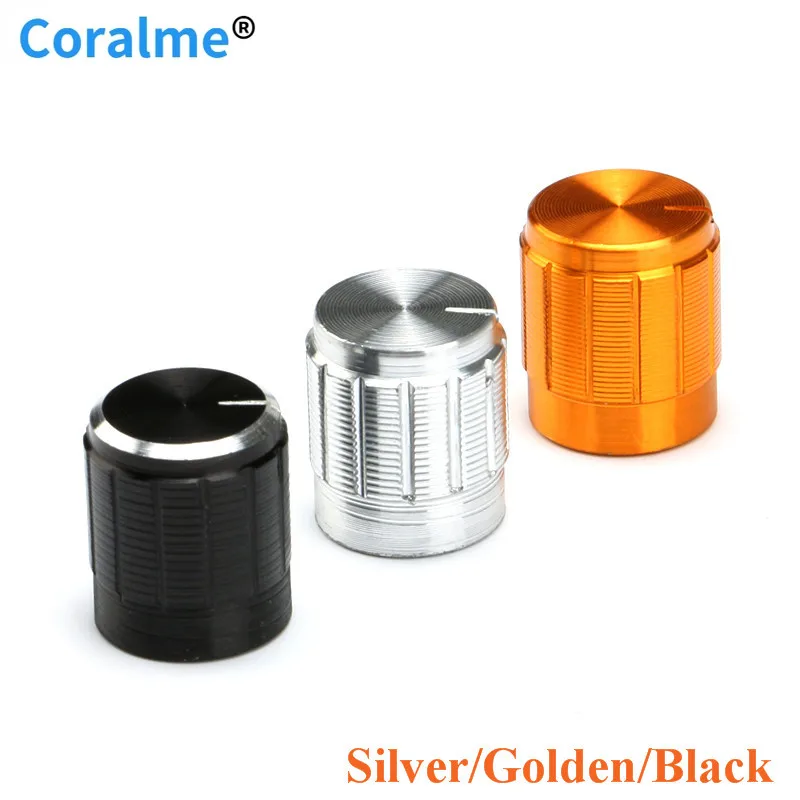 

40 pcs Brand New 15mm Aluminum Alloy Potentiometer Control Volume Knobs Mini Cap Height 16.5mm Silver / Golden / Black