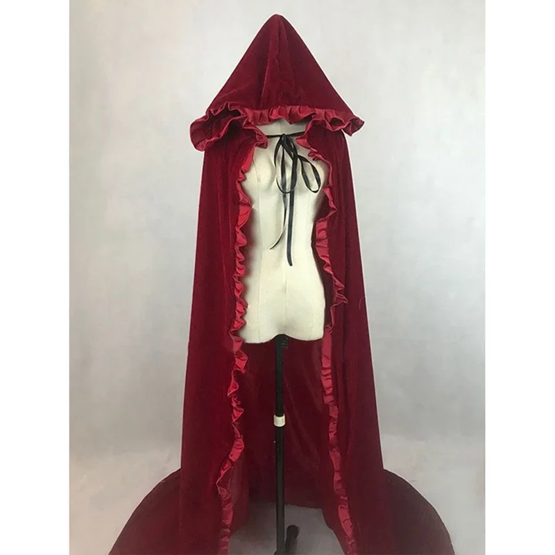 Взрослый вампир средневековая винтажная толстовка с капюшоном бархатный плащ