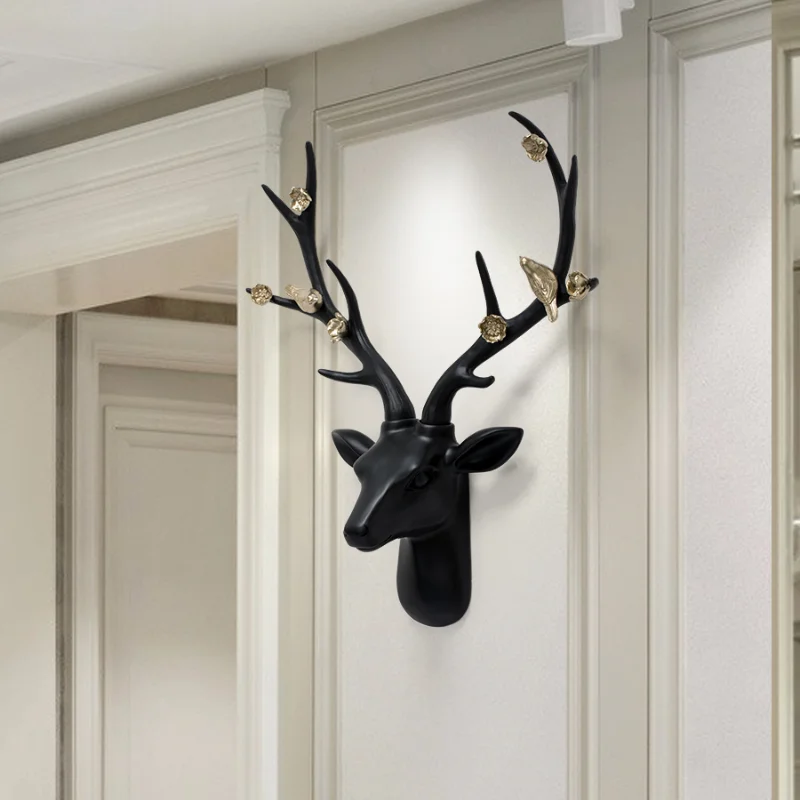 

Настенный подвесной фон с головой оленя на удачу для гостиной, столовой, настенное украшение, настенный подвесной кулон