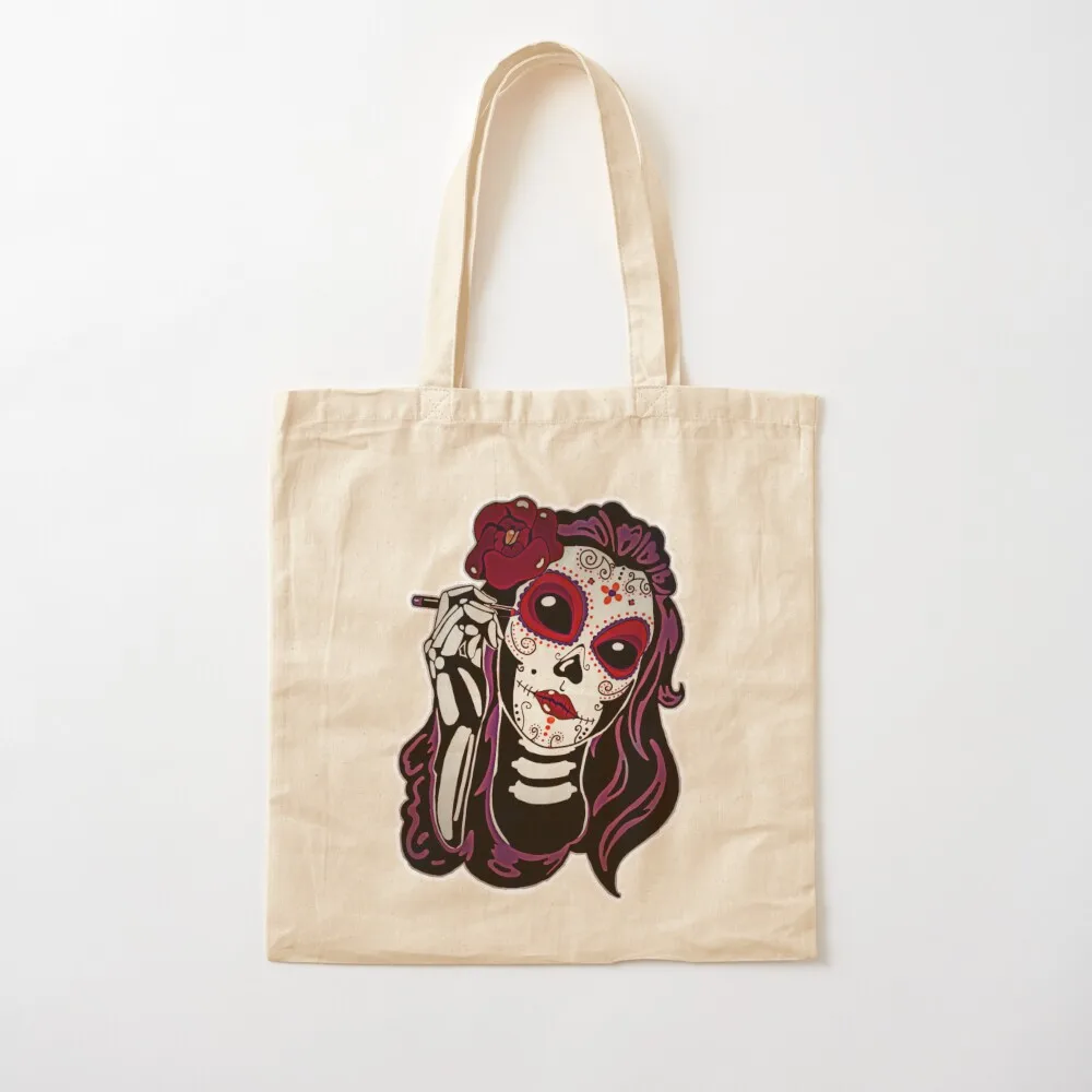 Calavera catrina Tote Bag сумка-тоут на заказ холщовая сумка эко-пакет Холщовая