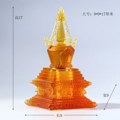 Цветная глазурованная посуда Stupa, буддистская посуда, сундук с сокровищами, тантрическая буддийская пагода, товары для украшения с принтом, башня дарани, башня Ашока