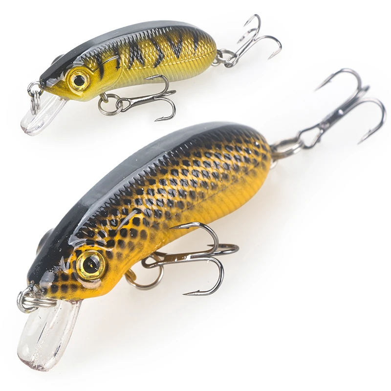 

Yellow Artificial Crank Bait 5cm Floating Fishing Wobbler 2022 Crankbait Pesca for Bass Trout Lure Saltwater
