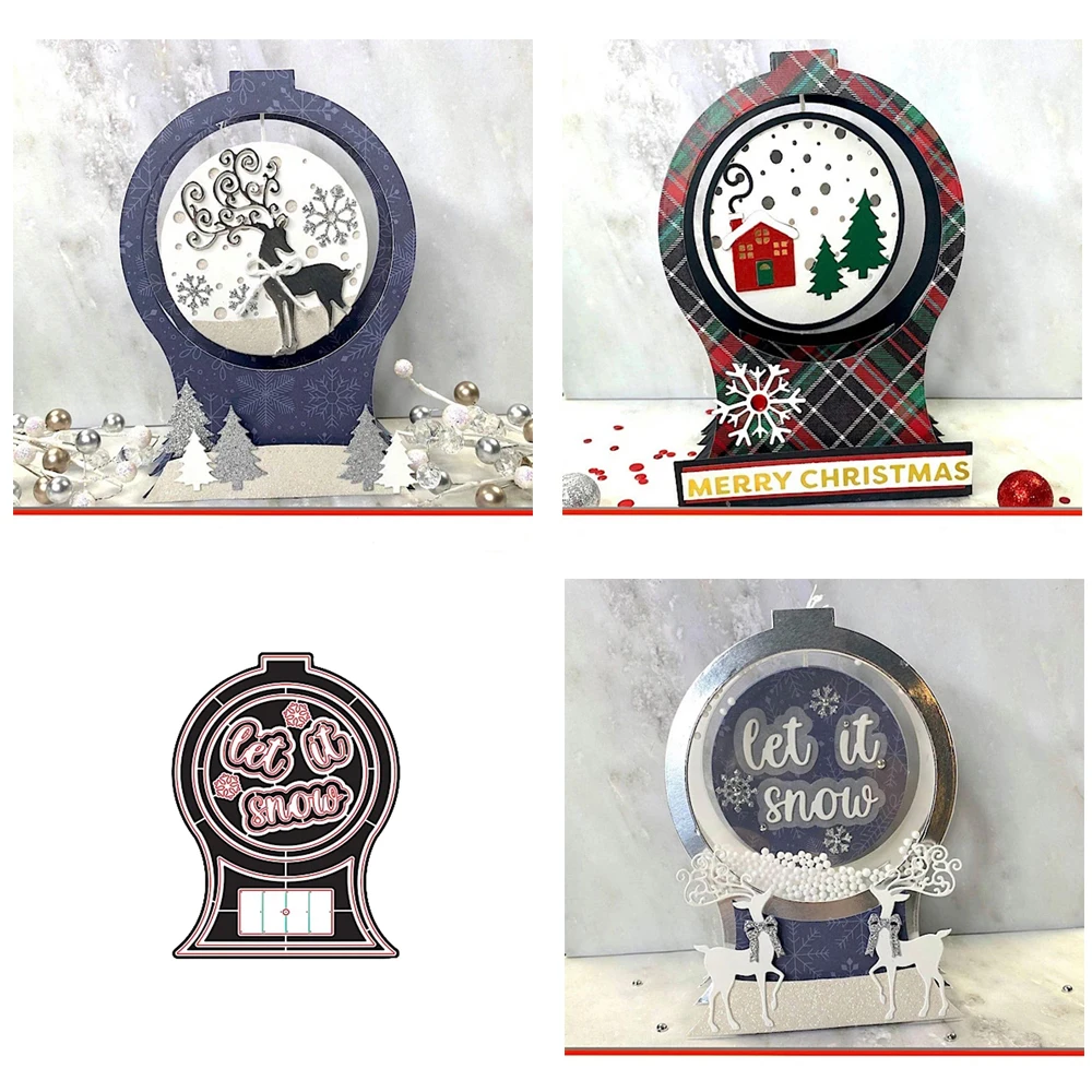 

Christmas Snowflake Gift Box Decoration Metal Cutting Dies Mold DIY Scrapbook Photo Album Paper Card Template Molding Decoration