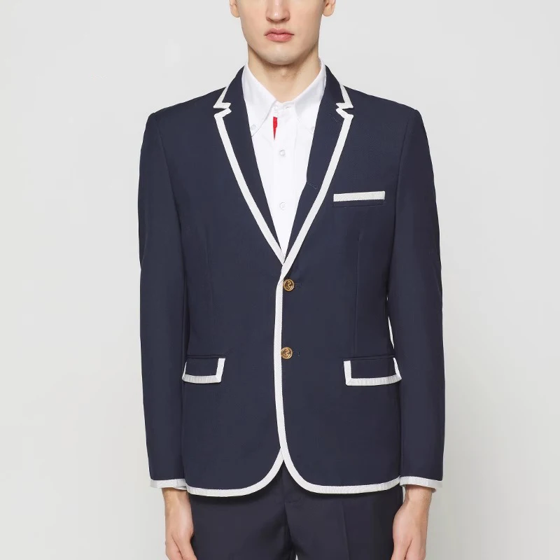 

TB THOM Men's Slim Fit Suit New Arrivals Button Down Business Formal Blazer Spring Summer Casual Solid Wedding Party Jacket