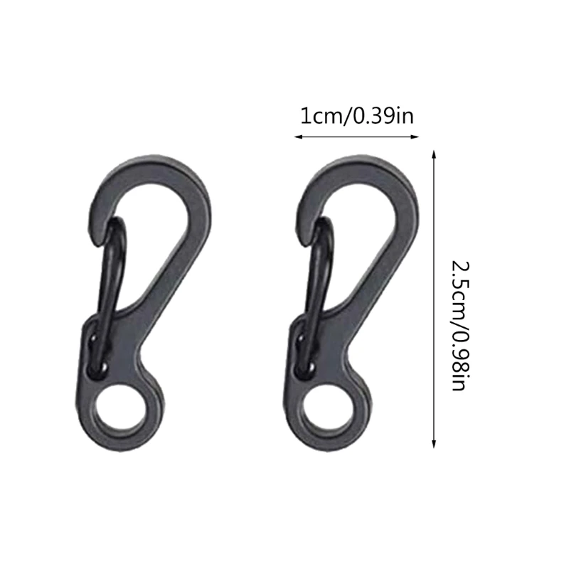 

Mini Alloy Carabiner Clip Tiny Spring Snap Hook Carabiners Hook Keychain Claps