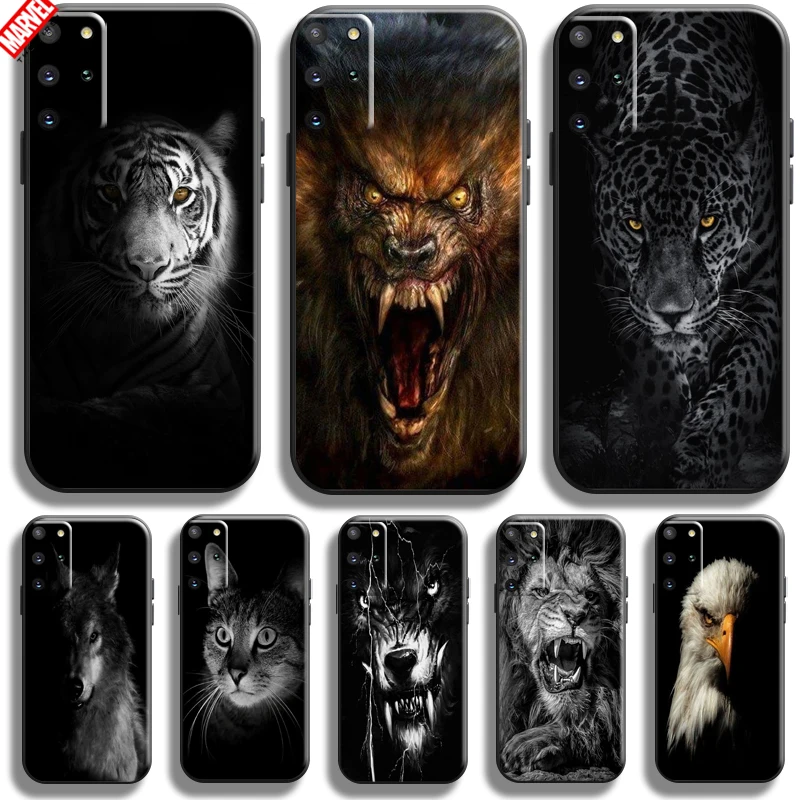 

Tiger Lion Eagle Dog Cat Wolf Phone Case For Samsung Galaxy S22 S21 S20 S10 10E S9 S8 Plus S22 S21 S20 Ultra FE 5G Funda Back
