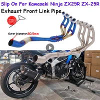 for kawasaki ninja zx25r zx 25r 2020 2021 full system motorcycle exhaust escape modified front middle link pipe moto muffler