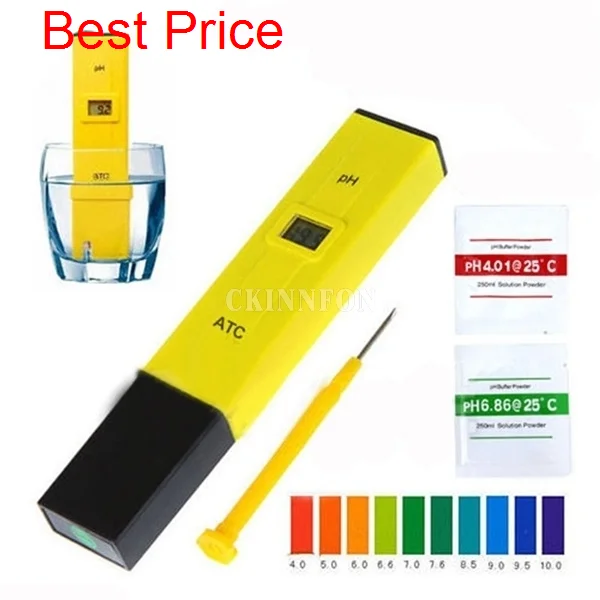 

10/20pcs/lot ATC PH METER Water Acid Tester DIGITAL Meter Pool Water Acidity Pocket Pen with retail box