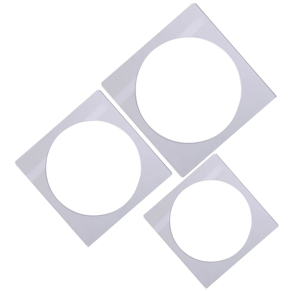 

3 Pcs Pancake Mold Frosting Piping Board Layer Carving Tool Pastry Boards DIY Round