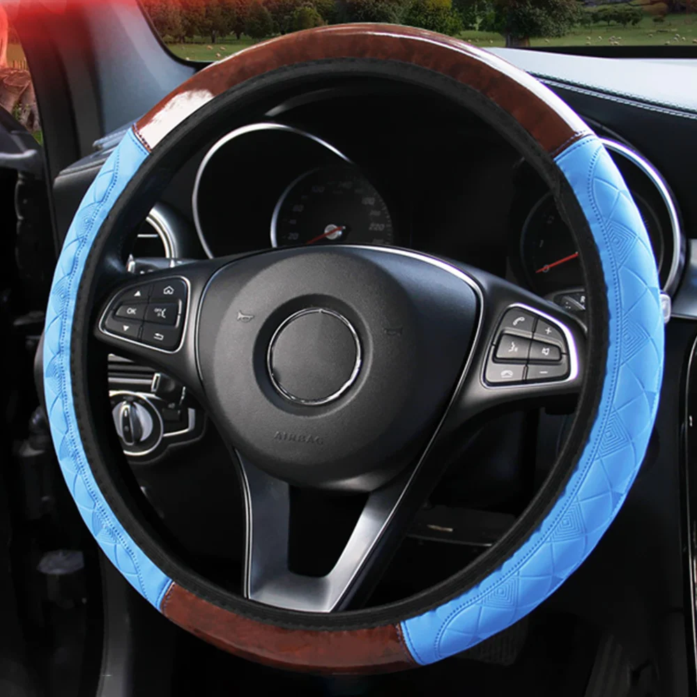 4-цветные Универсальные Автомобильные Чехлы На Руль Из Искусственной Кожи С