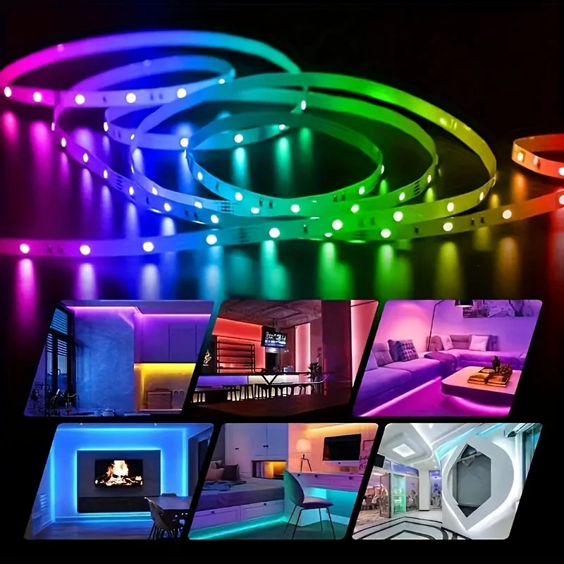 30LED/Meter Bluetooth Led Lights Strips 5050 WIFI RGB Flexible Tape TV Ribbon 1M- 30M For Bedroom party