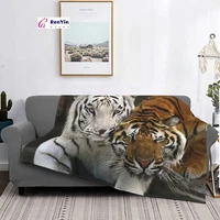 bengal tiger blanket animal lovers flannel awesome breathable throw blankets for bedding lounge all season