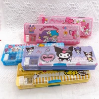 sanrio cartoon hellokitty double sided pencil case stationery box childrens student multi function pencil case pencil sharpener