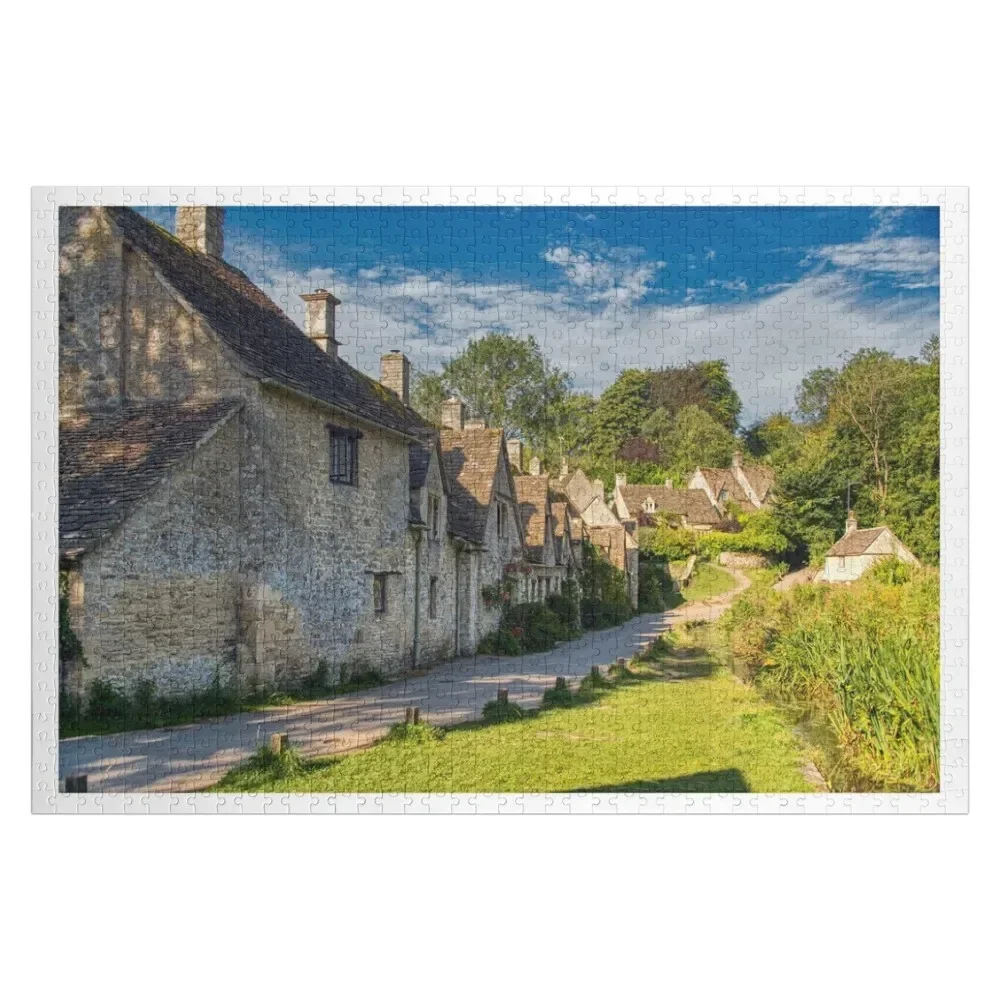 Пазл Weavers Cottages Bibury Cotswolds с персонализированной фотографией на заказ и фотопазлом