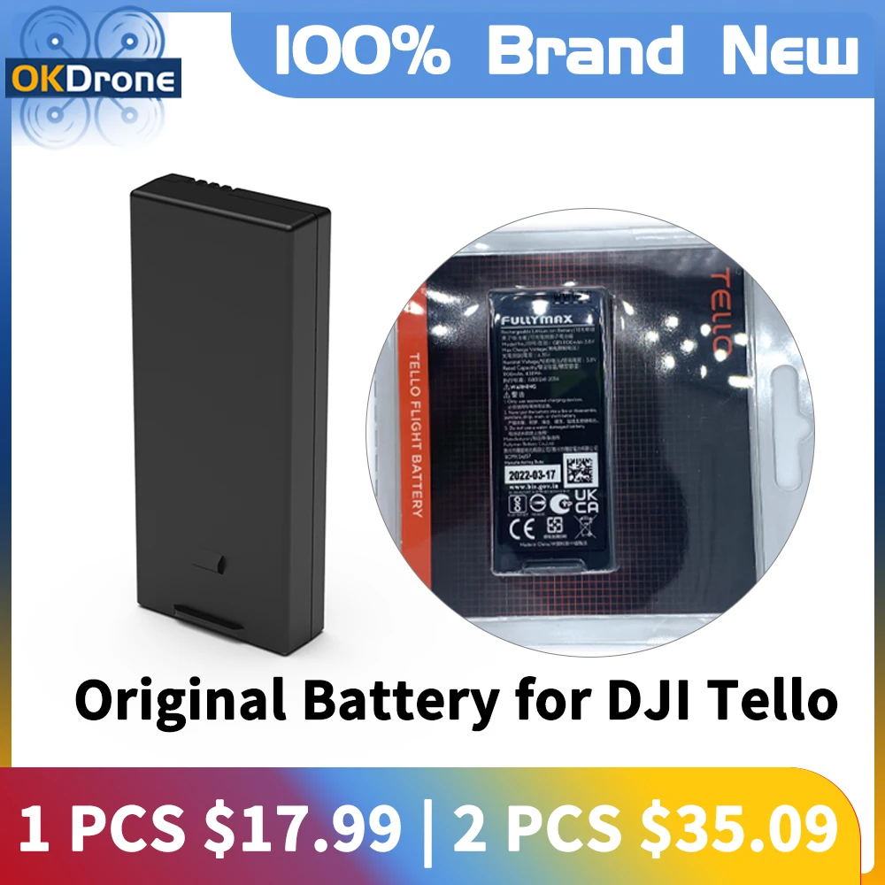 

Original Flight Battery for DJI Tello 1100 mAh High-quality Cells Easy to Mount Battery Parts