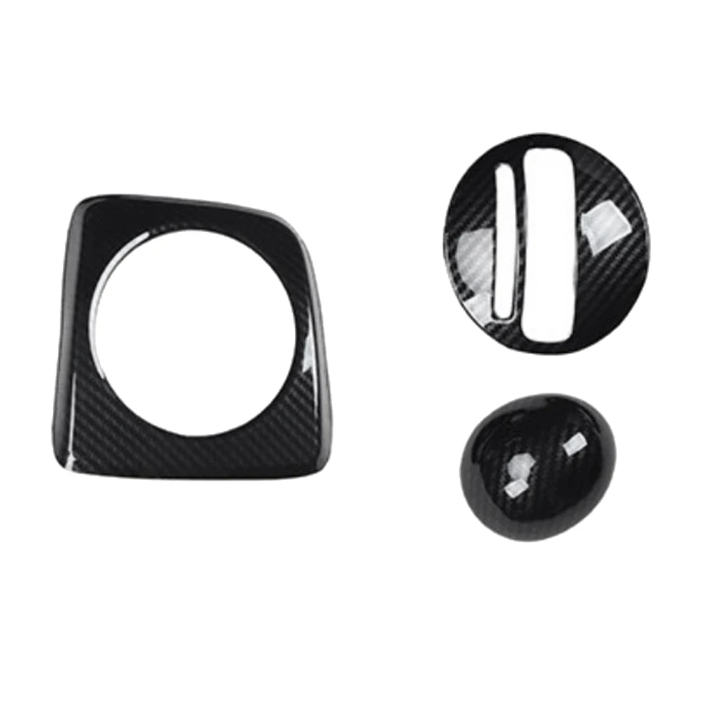 

3Pcs AT Car Carbon Fiber Gear Shift Panel Cover Frame Trim RHD for 2006-2011 RHD