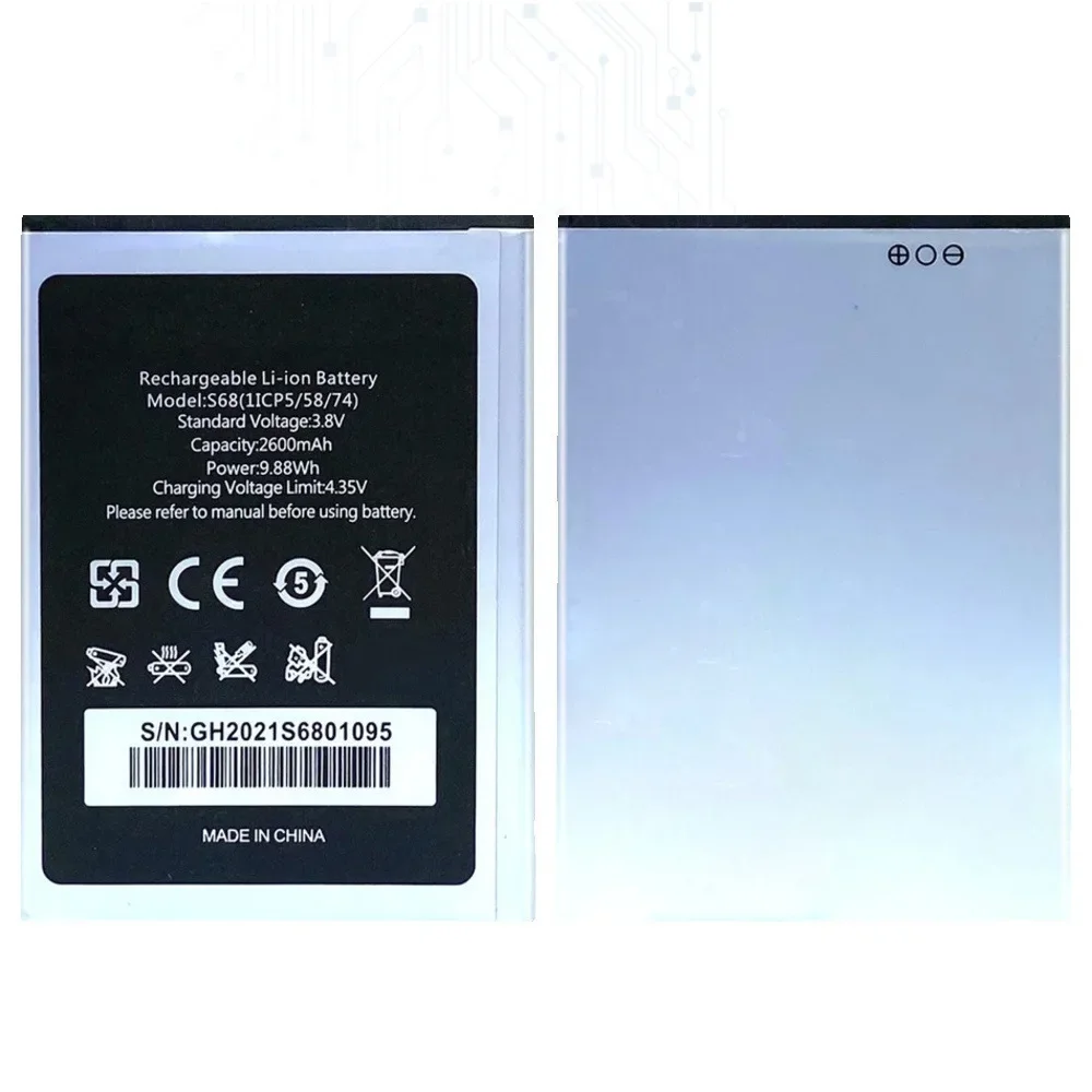 Сменный аккумулятор емкостью 2600 мАч для OUKITEL S68/C16 Pro C16pro