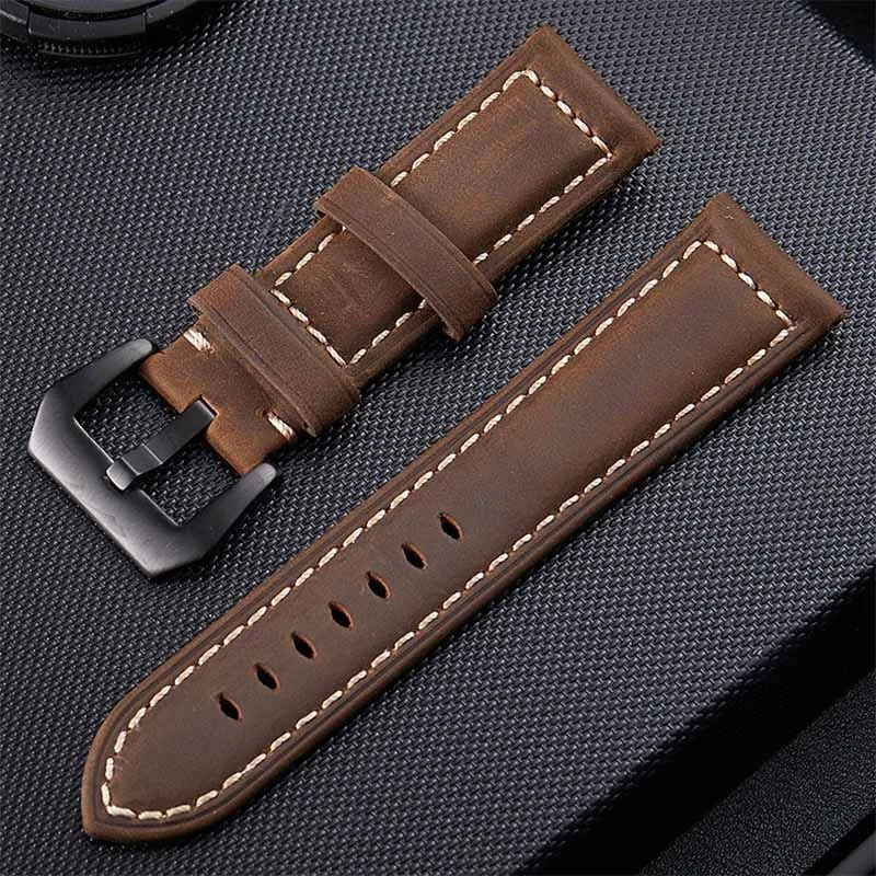 

22MM Genuine Leather wrist Watch Strap Bracelet Belt For Garmin 7 5 6 Pro Smart Watch bands For Garmin Epix wristbands-not quick