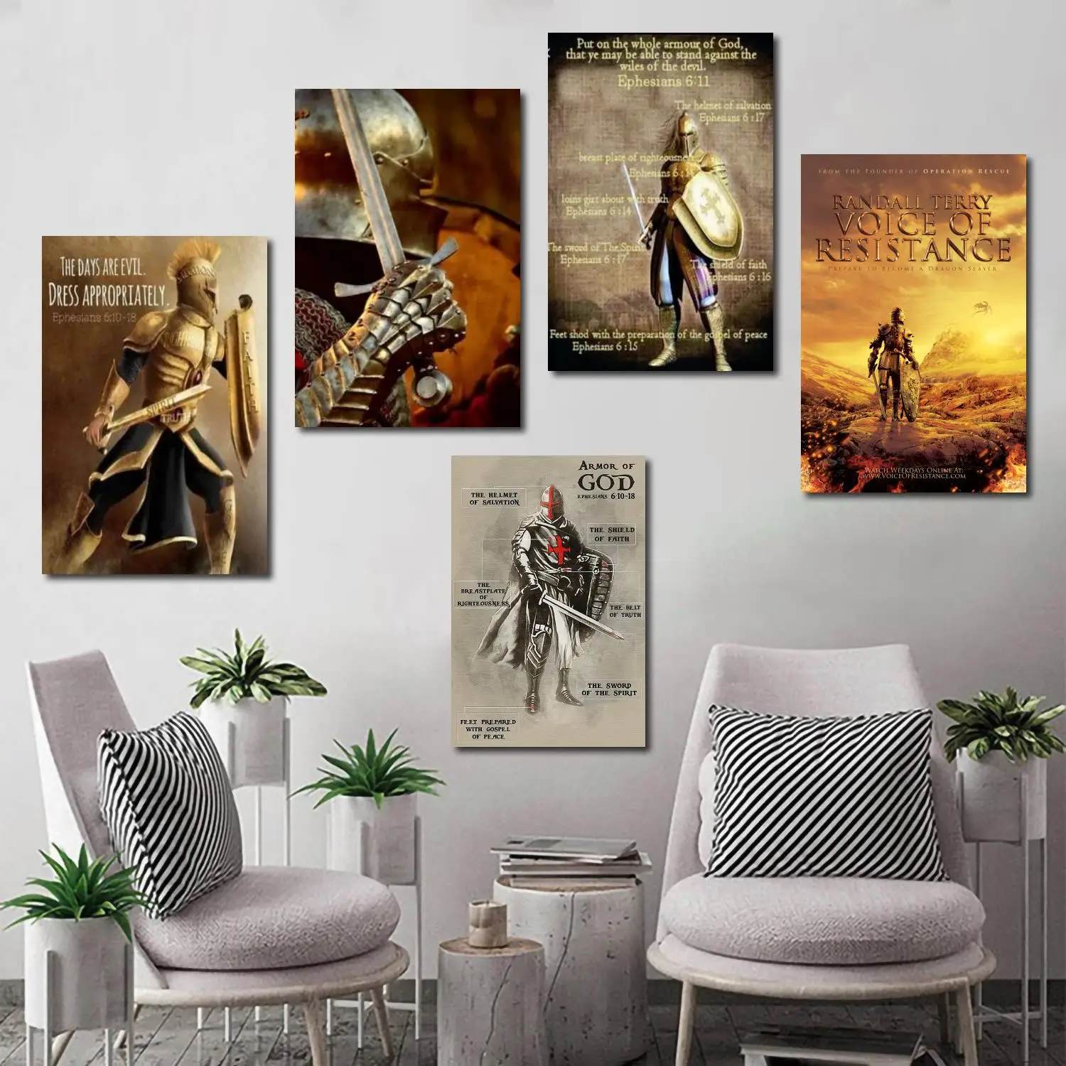 

Armor of God poster Decorative Painting 24x36 Canvas Poster Wall Art Living Room Posters Bedroom Painting
