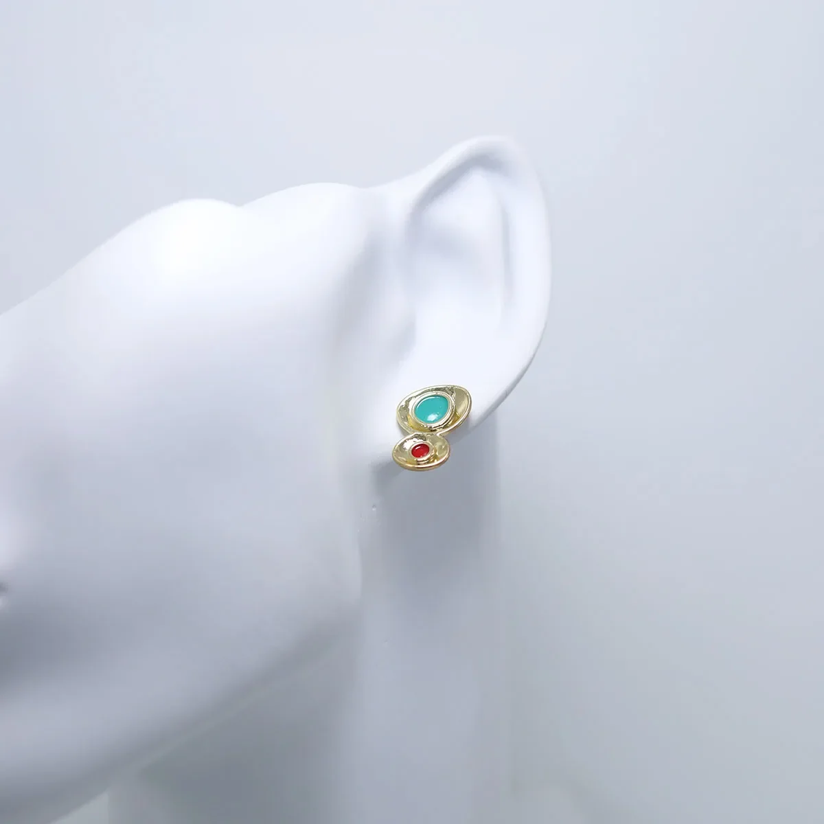 Bilandi модные украшения двухцветные овальные металлические матовые