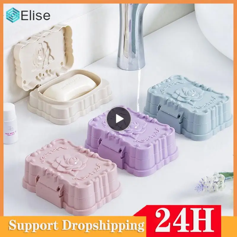 Мыльница для ванной комнаты с крышкой резная мыльница розой креативная