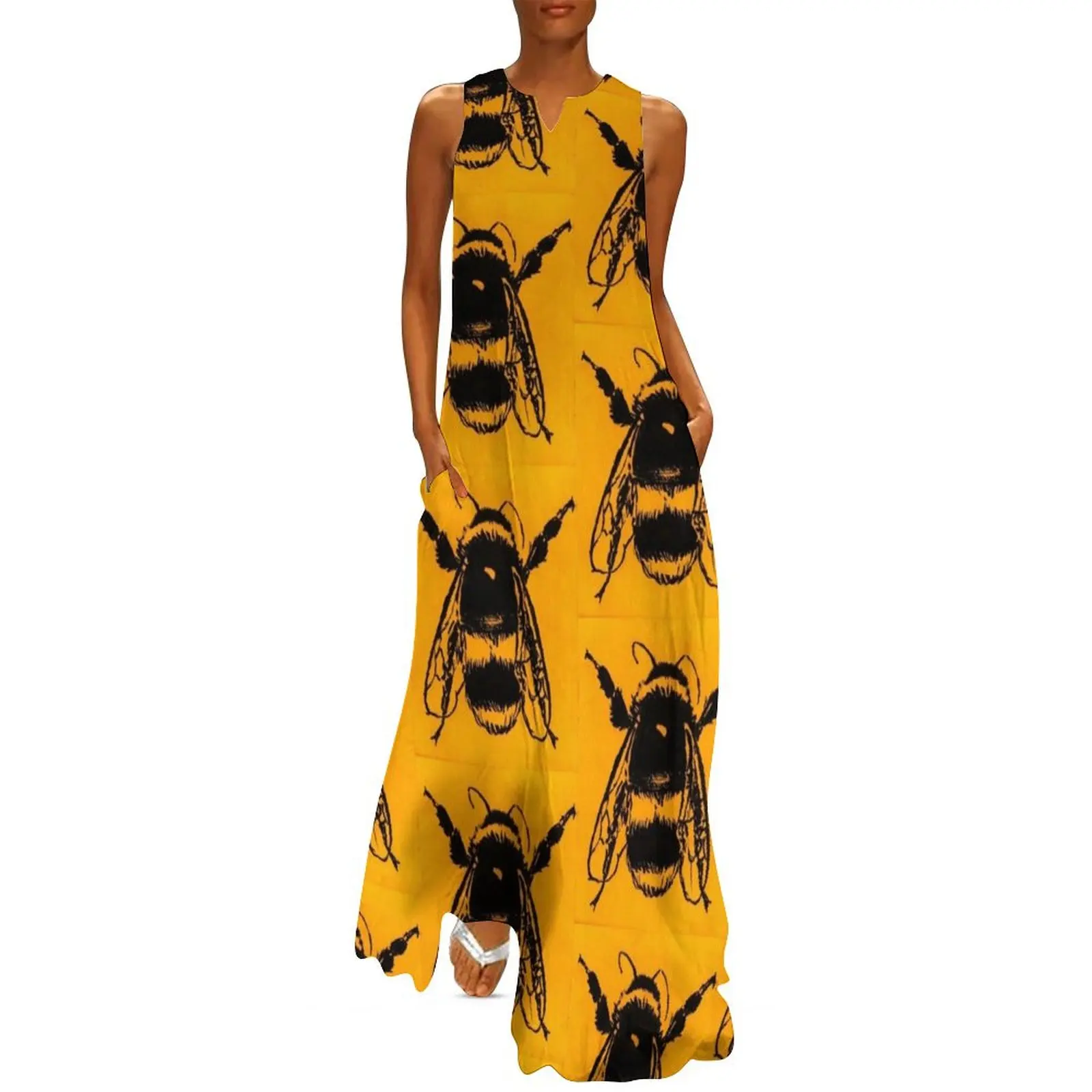 Длинное платье Buzzy Bee летнее женское коллекция 2025 летняя юбка