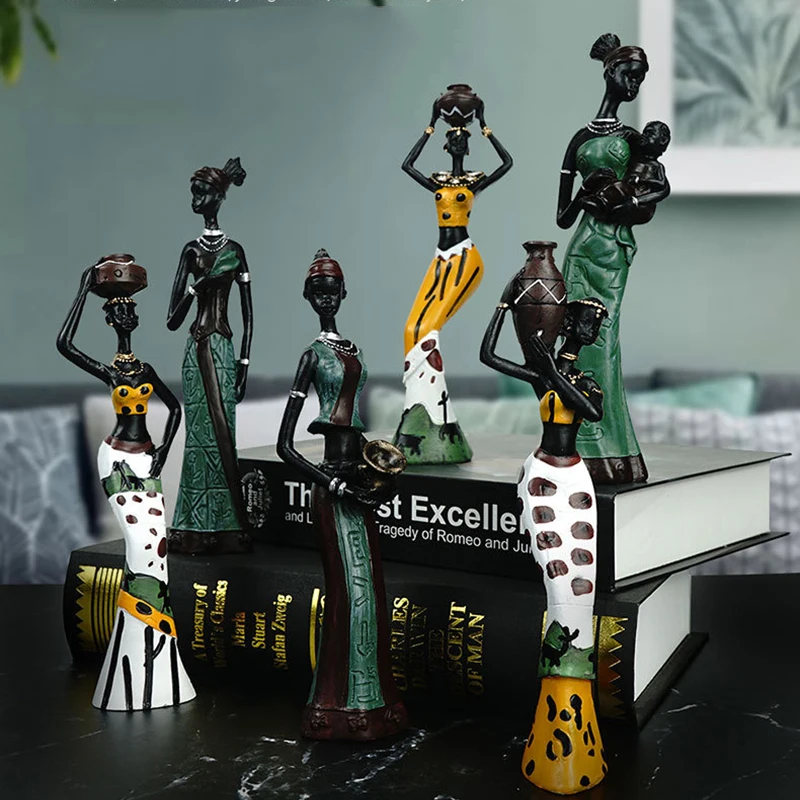 

Luxury Female Figures Culptures & Figurines Miniature Ornament Resin Decoration Home Accessories Room Decor