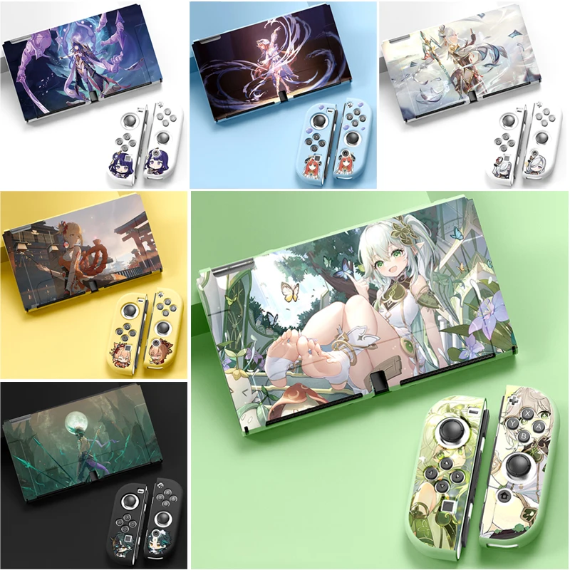 

2022 New Design Genshin Impact Nahida Kamisato Ayaka Beelzebul Nilou Silicone TPU Soft Case For Nintendo Switch OLED