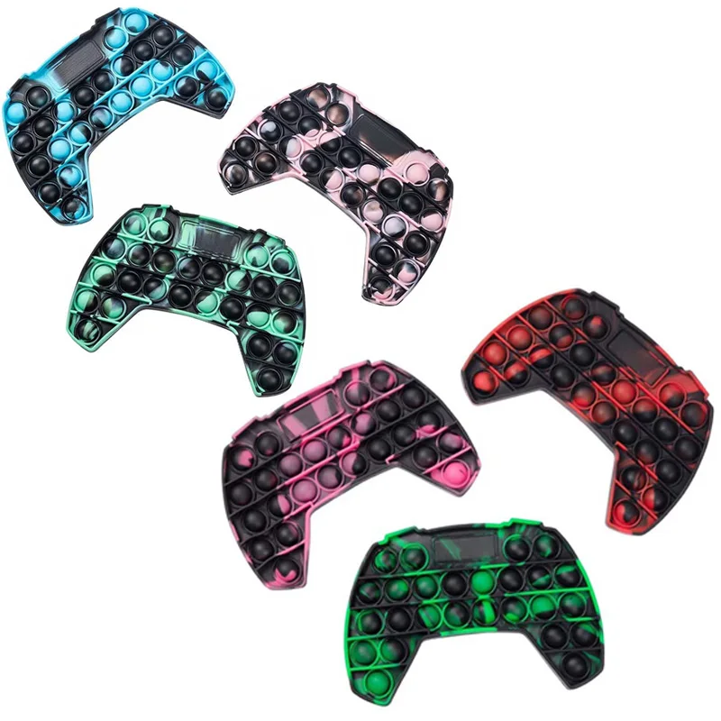 

Игровой контроллер Pop Push в форме геймпада, популярный тай-краска с пузырьками, сенсорный фиджет, телефон для снятия стресса для детей и взрос...