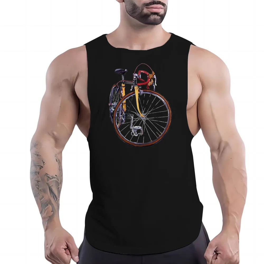

2023 New Vest Summer Fashion Casual Street Men'S Vest Enthusiast Bike Print T Men'S Outdoor Hip Hop Clothing Gym Quick Dry