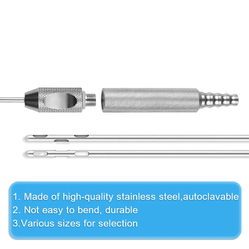 

Fat Transplantation Tool Six Holes Liposuction Cannula with Threaded Handle for Fat Remove Liposuction Tool