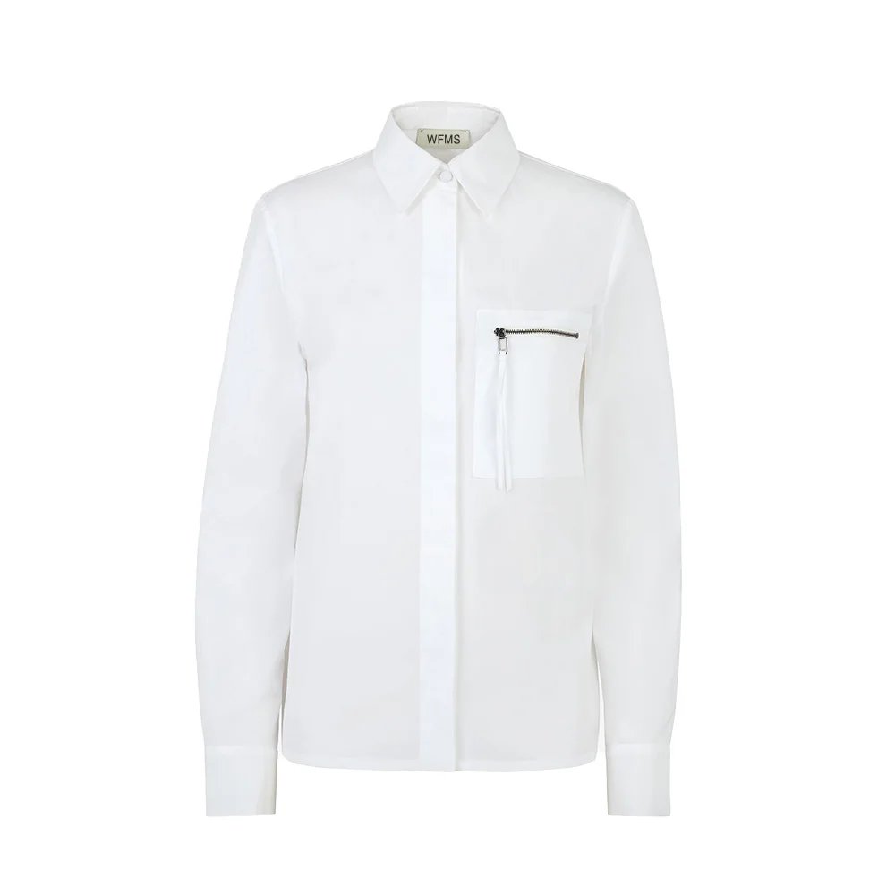 

MS Women's White Cotton Shirt #wfms5949