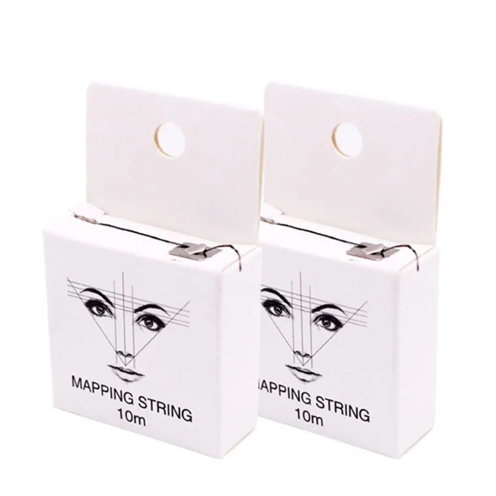 

10m 2pcs Pre Inked Mapping String Permanent Portable Measuring Ultra Thin Thread Line Tool Tattoo Supplies Eyebrow Marker