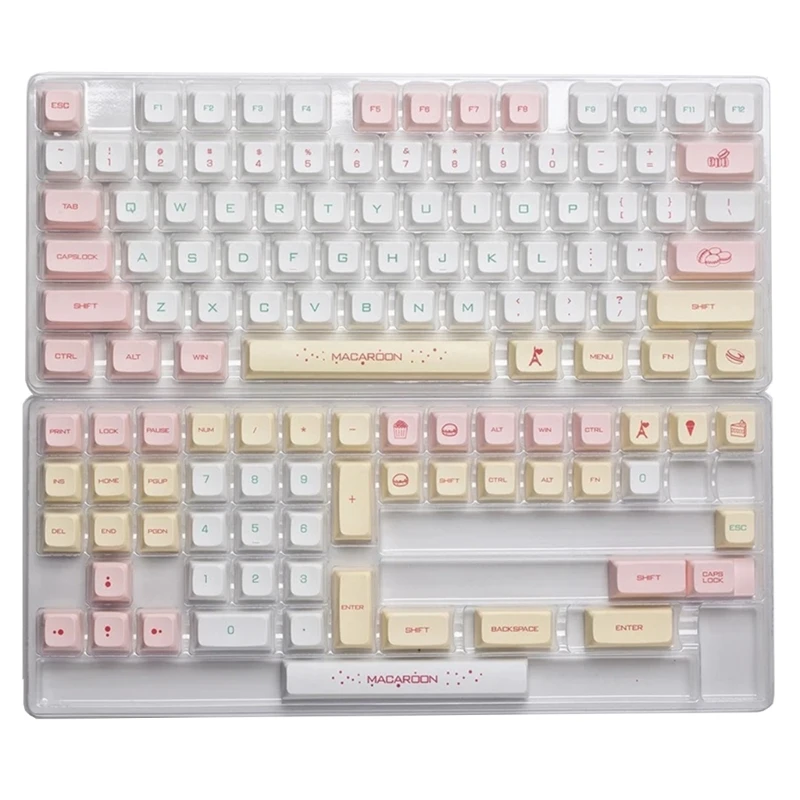 XDA PBT Колпачки для клавиш Macaron 125 механической клавиатуры DyeSub