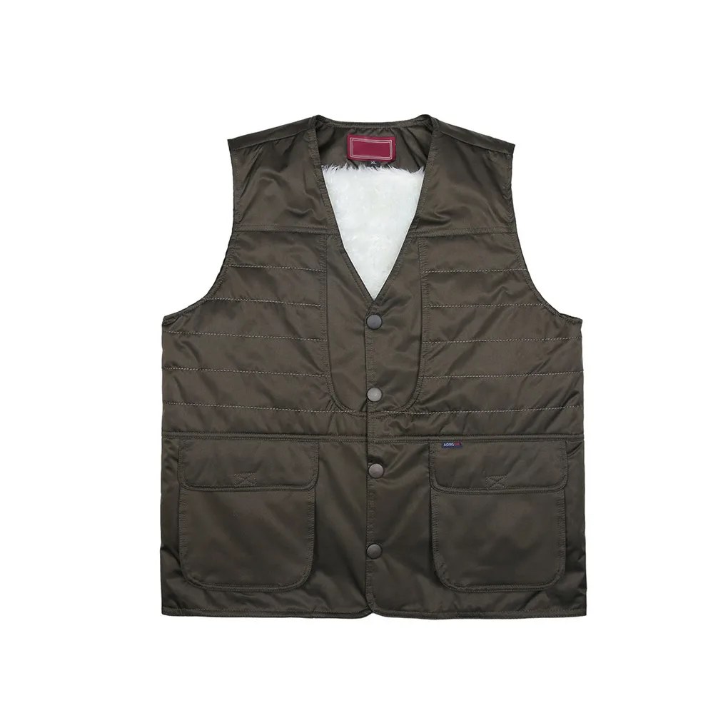 

Pocket Utility Vests Outdoor Waistcoat Explorer Travel Jacket Green Autumn Thermal Waistcoats Handsome Casual Jackets
