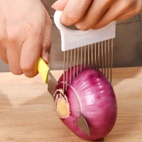 stainless steel onion needle fork vegetable fruit slicer tomato cutter cutting holder kitchen accessorie tool