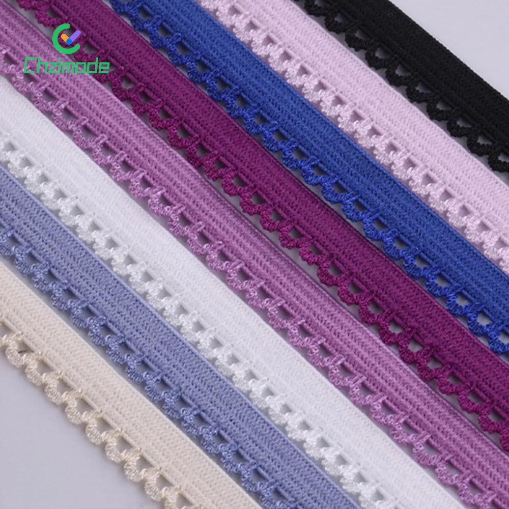 

5 Yards 1CM Colorful Nylon Lace Elastic Band Sewing Crafts Clothing Accessories for Bags Bra Straps DIY Clothes Decoration