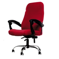 2022computer chair cover spandex for study office chair slipcover elastic grey black navy red armchair cover seat case 1 pc
