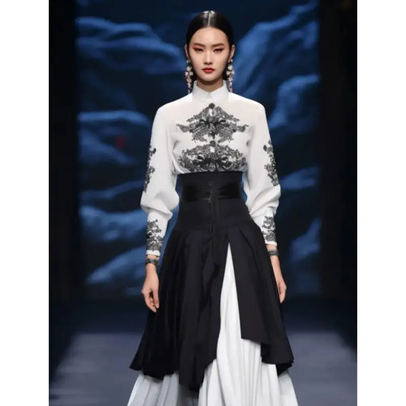 Женская юбка в китайском стиле