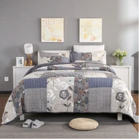 dayday 3 piece double bed pure cotton quilt lightweight soft patchwork flowers bed cover len%c3%a7ol de cama casal bedspreads