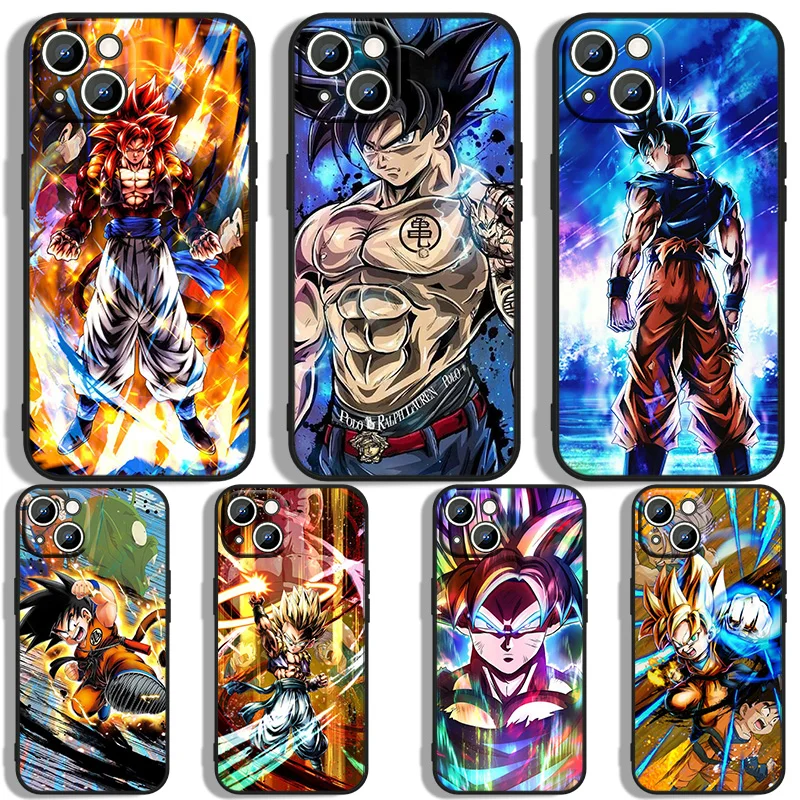 

D-Dragon Balls Anime Saiyan Phone Case For Apple iPhone 11 12 13 14 Max Mini 5 6 7 8 S SE X XR XS Pro Plus Black Cover