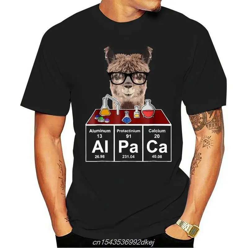 

T-shirt For Men Fashion Love Alpaca Shirt Gift Awesome Alpaca Periodic Table For Mans